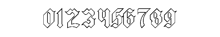 Cathedrak Outlined Font OTHER CHARS