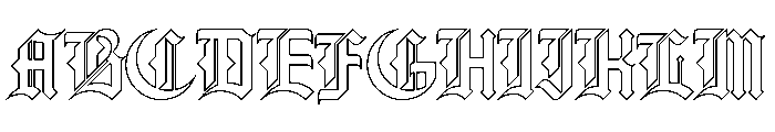 Cathedrak Outlined Font UPPERCASE