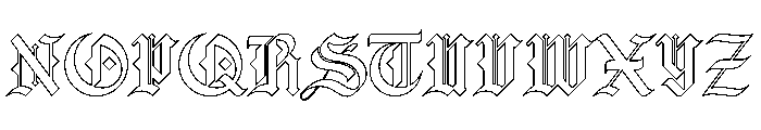 Cathedrak Outlined Font UPPERCASE
