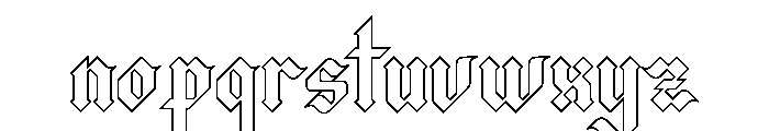Cathedrak Outlined Font LOWERCASE
