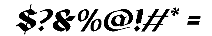 Catingal Italic Font OTHER CHARS
