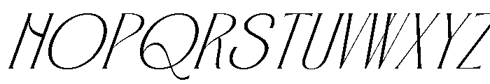 Catsumi Oblique Font UPPERCASE