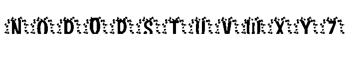 Cavallier Split Monogram Font UPPERCASE