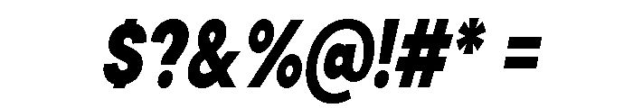 Cavren Condensed Black Slanted Font OTHER CHARS