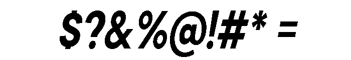 Cavren Condensed Bold Slanted Font OTHER CHARS