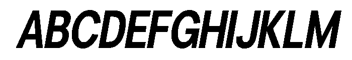 Cavren Condensed Bold Slanted Font UPPERCASE