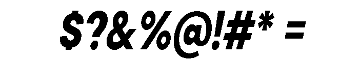 Cavren Condensed ExtBd Slant Font OTHER CHARS
