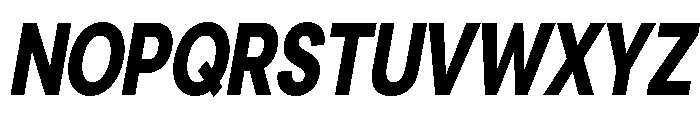 Cavren Condensed ExtBd Slant Font UPPERCASE