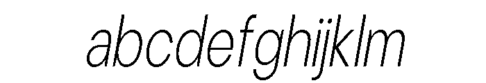 Cavren Condensed ExtLt Slant FONT