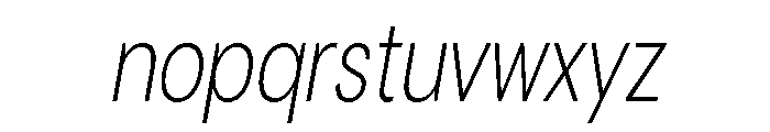 Cavren Condensed ExtLt Slant Font LOWERCASE