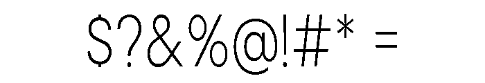 Cavren Condensed Extra Light Font OTHER CHARS