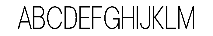 Cavren Condensed Extra Light Font UPPERCASE