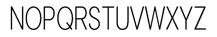 Cavren Condensed Extra Light Font UPPERCASE
