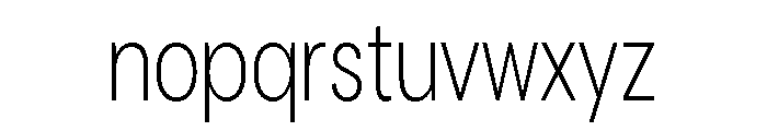 Cavren Condensed Extra Light Font LOWERCASE