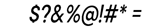 Cavren Condensed Medium Slanted Font OTHER CHARS