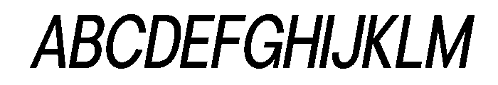 Cavren Condensed Medium Slanted Font UPPERCASE