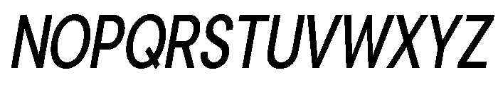 Cavren Condensed Medium Slanted Font UPPERCASE