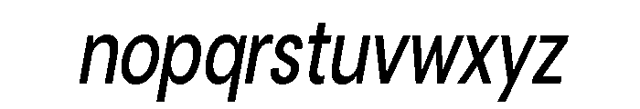 Cavren Condensed Medium Slanted Font LOWERCASE