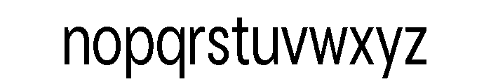 Cavren Condensed Regular Font LOWERCASE