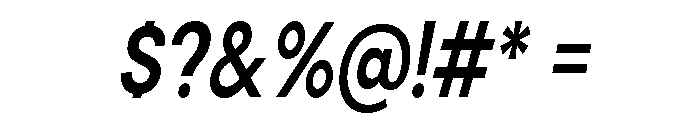 Cavren Condensed SemBd Slant Font OTHER CHARS