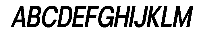 Cavren Condensed SemBd Slant Font UPPERCASE