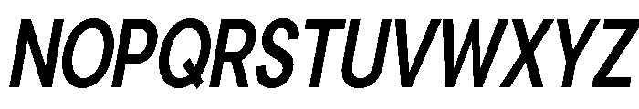 Cavren Condensed SemBd Slant Font UPPERCASE