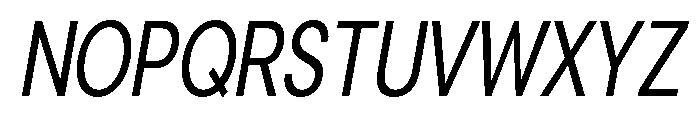 Cavren Condensed Slanted Font UPPERCASE