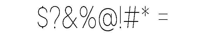 Cavren Condensed Thin Font OTHER CHARS
