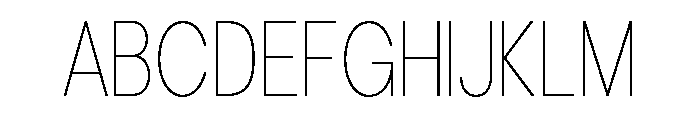Cavren Condensed Thin Font UPPERCASE