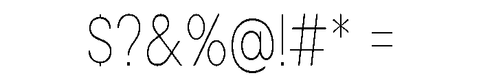 Cavren Condensed Variable Thin Font OTHER CHARS