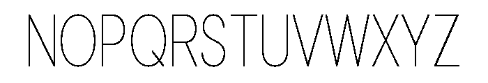 Cavren Condensed Variable Thin Font UPPERCASE