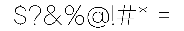 Cavren Sans Variable Thin Font OTHER CHARS