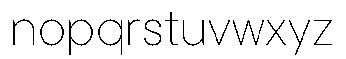 Cavren Sans Variable Thin Font LOWERCASE