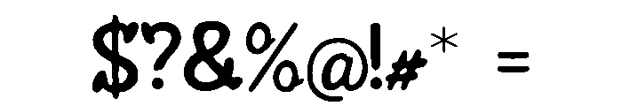 carry Font OTHER CHARS