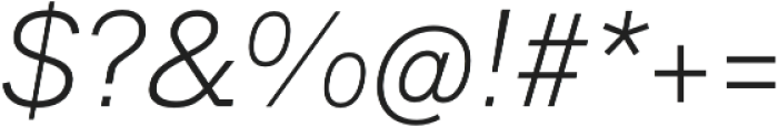 CA SaygonText Light Italic otf (300) Font OTHER CHARS