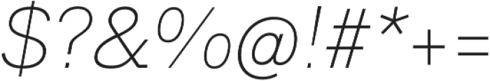 CA SaygonText Thin Italic otf (100) Font OTHER CHARS