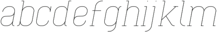 Cabo Slab Thin Italic otf (100) Font LOWERCASE