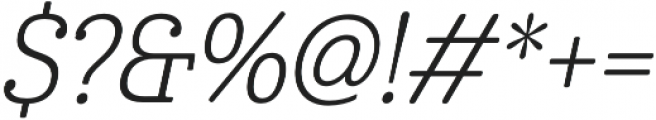 Cabrito Cond Book Italic otf (400) Font OTHER CHARS