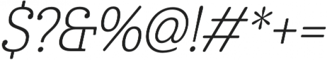 Cabrito Cond Light Italic otf (300) Font OTHER CHARS