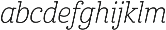 Cabrito Cond Light Italic otf (300) Font LOWERCASE