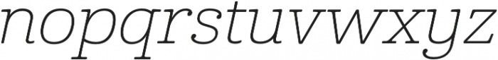 Cabrito Ext Thin Italic otf (100) Font LOWERCASE