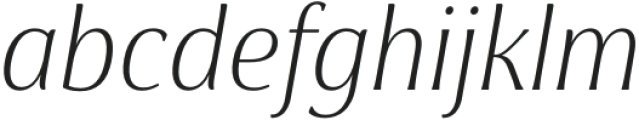 Cabrito Flare Cond Thin Italic otf (100) Font LOWERCASE