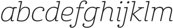 Cabrito Norm Thin Italic otf (100) Font LOWERCASE