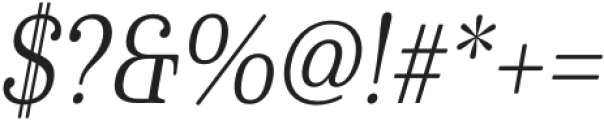 Cabrito Serif Cond Book Italic otf (400) Font OTHER CHARS