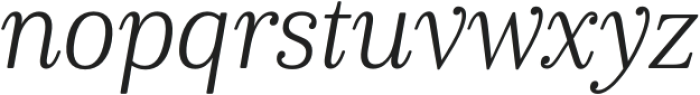 Cabrito Serif Cond Book Italic otf (400) Font LOWERCASE