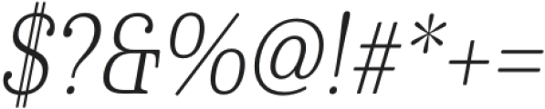 Cabrito Serif Cond Thin Italic otf (100) Font OTHER CHARS