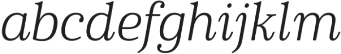 Cabrito Serif Ext Book Italic otf (400) Font LOWERCASE