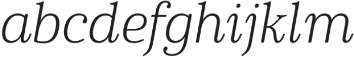 Cabrito Serif Ext Light Italic otf (300) Font LOWERCASE