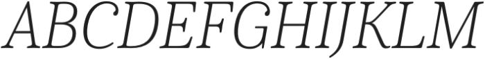 Cabrito Serif Norm Thin Italic otf (100) Font UPPERCASE