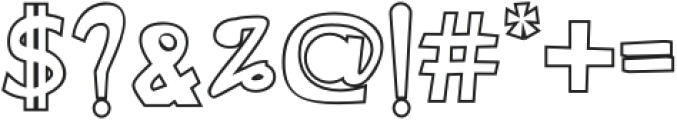 CacophonyOutline-Regular otf (400) Font OTHER CHARS